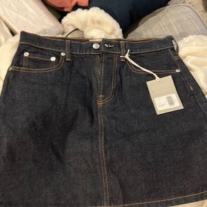 Everlane dark wash blue jean skirt